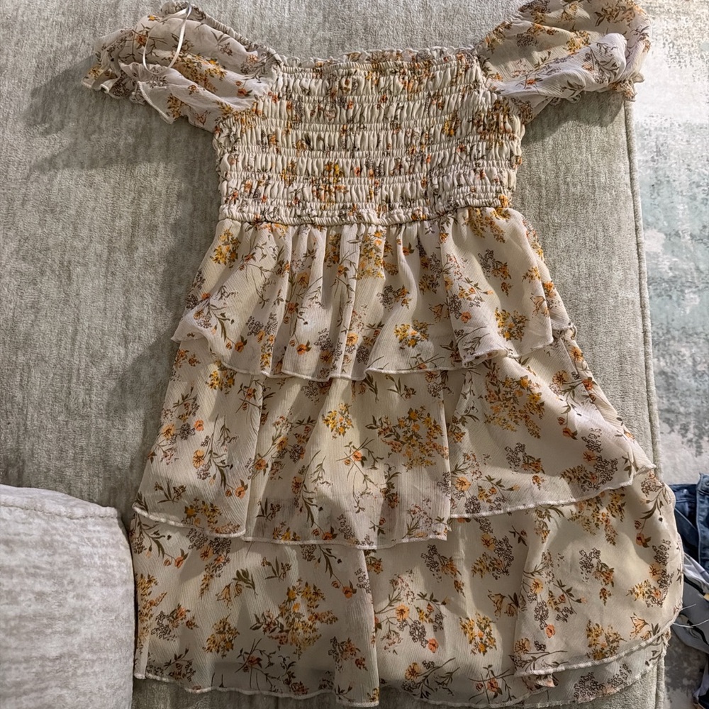 Floral Cream Dress